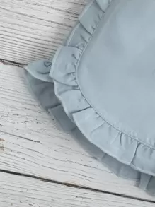 Toddler Girls 1pc Ruffle Trim Denim Shorts