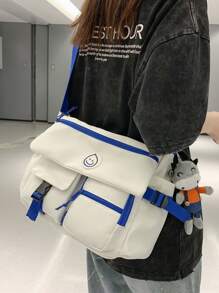 Túi Crossbody Nữ màu trơn Có thể điều chỉnh được không giớ tính - trắng - Xem 6
