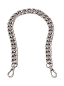 Chain Bag Strap For Strap Replacement Metal Aluminum Portable Bag Accessories Stylish Durable For Rookies & White-collar Workers For Teen Girls Women College Students - Silver - View 3