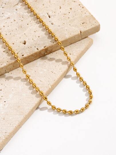 1入組時尚珠子裝飾鏈條樣式項鍊適用於女士日常裝飾