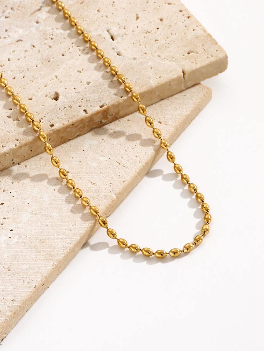 1入組時尚珠子裝飾鏈條樣式項鍊適用於女士日常裝飾