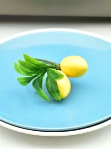 4 piezas/set anillo de servilleta ABS, anillo de soporte de servilleta de decoración de limón simulado moderno para el hogar - Multicolor - Ver 3