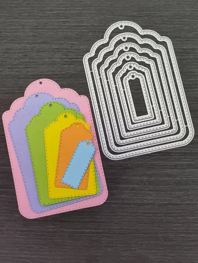 1入組標籤形狀切割模具,現代碳素鋼DIY蝕刻模板工藝模具