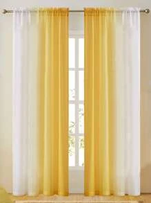Rideau transparent ombré, rideau transparent moderne en polyester filtrant la lumière pour chambre à coucher