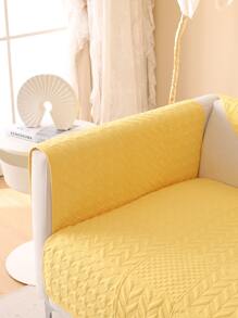 1入組滌綸沙發巾,現代黃色幾何提花沙發蓋毯適用於沙發 - 黃色 - 查看 2