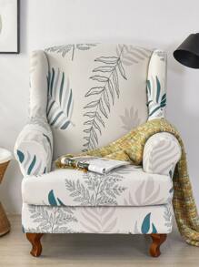 1入組植物圖案翅膀椅子現代滌綸靠背椅沙發套適用於家庭 - 彩色 - 查看 1