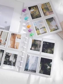 1入組A6金屬亮絲相簿 - 白色 - 查看 3