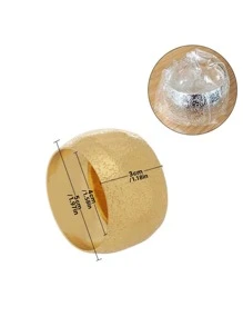 6pcs/set Stainless Steel Napkin Ring, Modern Gold Textured Napkin Holder Ring For Dining Table - Gold - View 2