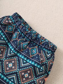 Baby Geo Print Patched Pocket Tee & Shorts - Multicolor - View 5