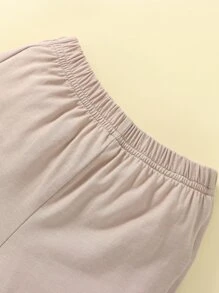 Baby Boy Cartoon Graphic Tee & Shorts - Mocha Brown - View 3