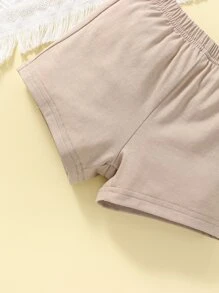 Baby Boy Cartoon Graphic Tee & Shorts - Mocha Brown - View 7