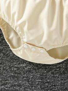 嬰兒女孩蝴蝶結前裝上衣和短褲 - 杏色 - 查看 5