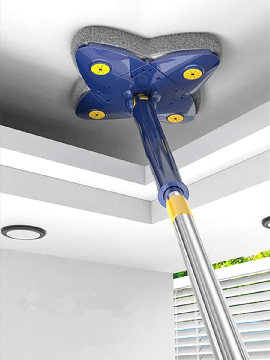 1入組不銹鋼拖把,現代360度旋轉大擦拭頭拖把 - 藍色 - 查看 1