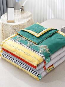 1 Pieza Edredón De Verano Ultra Suave, Resistente A La Decoloración Y Anti-pilling Con Impresión Multiculor Amistoso Con Piel