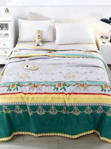 1 Pieza Edredón De Verano Ultra Suave, Resistente A La Decoloración Y Anti-pilling Con Impresión Multiculor Amistoso Con Piel