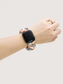 1 Dây đeo đồng hồ thiết kế Scrunchie in hoa Tương thích với Apple Watch - Nhiều màu - Xem 4