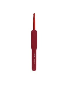 1pc Aluminum Crochet Needle, Modern Solid Crochet Hook For Sewing - Red - View 2