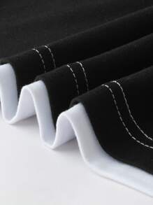 Manfinity Homme Men Colourblock Letter Graphic Half Zip Polo Shirt - Multicolor - View 3