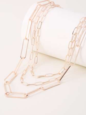 1pc Fashion Minimalist Layered Necklace For Women For Party