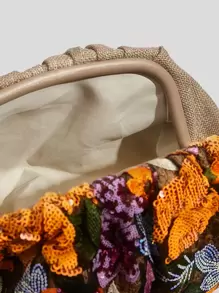 SHEIN SXY 豪華晚餐包，迷人，優雅，精緻，安靜奢華隨機亮片花卉裝飾手拿包水鑽，女士花卉，女士，派對女孩，新娘完美派對，婚禮，舞會，晚餐/宴會，晚餐/宴會，最佳送給女性的禮物媽媽老師朋友伴娘 - 彩色 - 查看 9