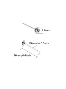 12入組/套前衛銀方晶鋯石裝飾鼻釘適用於女士適用於身體裝飾用品