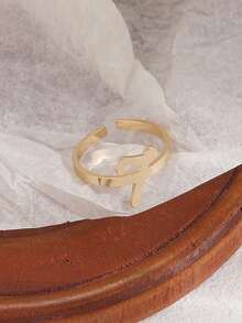 1 nhẫn trang trí số 7 thời trang dành cho nữ để trang trí hàng ngày - Vàng - Xem 2