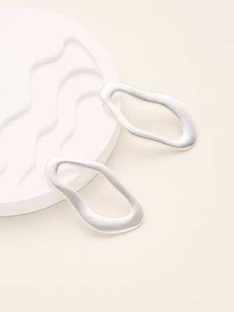 1對時尚鋅合金幾何耳釘適用於女士適用於度假