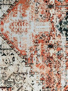 1pc Flower Pattern Rug, Vintage Polyester Rectangle Design Floor Carpet For Home ,Room Decor - Multicolor - View 5