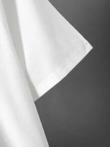 SHEIN Boys Letter Graphic Colourblock Tee - White - View 6