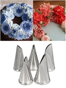 5入組裱花嘴套裝 - 銀色 - 查看 4