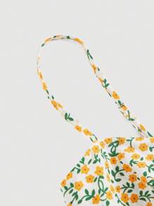 SHEIN MOD Ditsy Floral Print Split Thigh Cami Dress - Multicolor - View 3