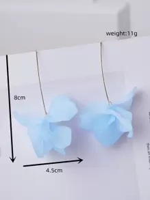1對時尚花瓣裝飾耳墜適用於女士日常裝飾