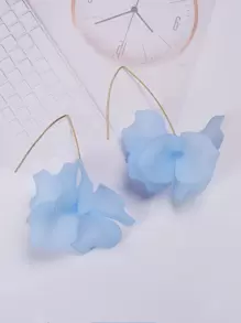 1對時尚花瓣裝飾耳墜適用於女士日常裝飾