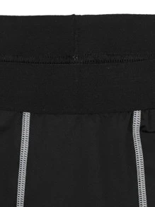 Men Top-stitching Sports Tights - Black - View 5