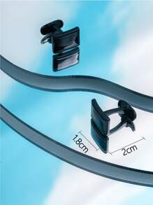 1pair Fashionable Zinc Alloy Rectangle Decor Cufflinks For Men For Daily Decoration, For Jewelry Gift And Party - Black - View 3