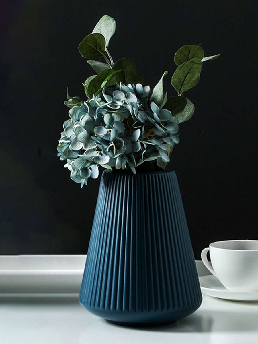 1入組塑膠花瓶,現代海軍藍花瓶 - 藏蓝色 - 查看 1