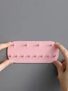 1pc Plastic Wall Mounted Jewelry Storage Rack, Modern Solid Wall Mounted Jewelry Rack For Home Back To School