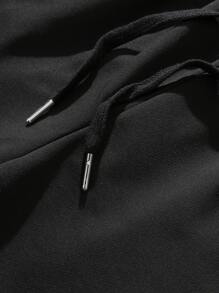 Manfinity Homme Men Plus Striped Drawstring Waist Shorts