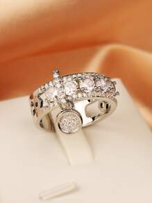 Anillo abierto zirconia cúbica