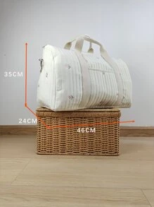 A Piece Of Embroidery Short Distance Travel Large Capacity Hand-Held Travel Bag, Lightweight Storage Boston Mummy Crossbody Shoulder Bag