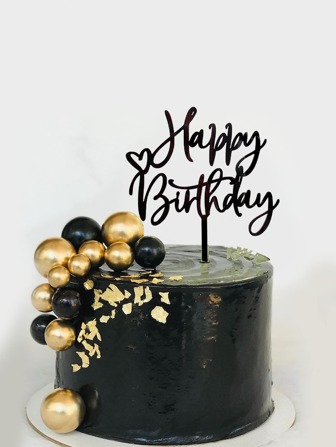 1 pieza Decoración de tarta con gráfico de eslogan, Decoración de tarta moderna de PMMA para fiesta