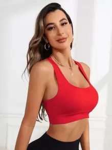 Powerista Sujetador deportivo de espalda nadador - Rojo - Ver 5