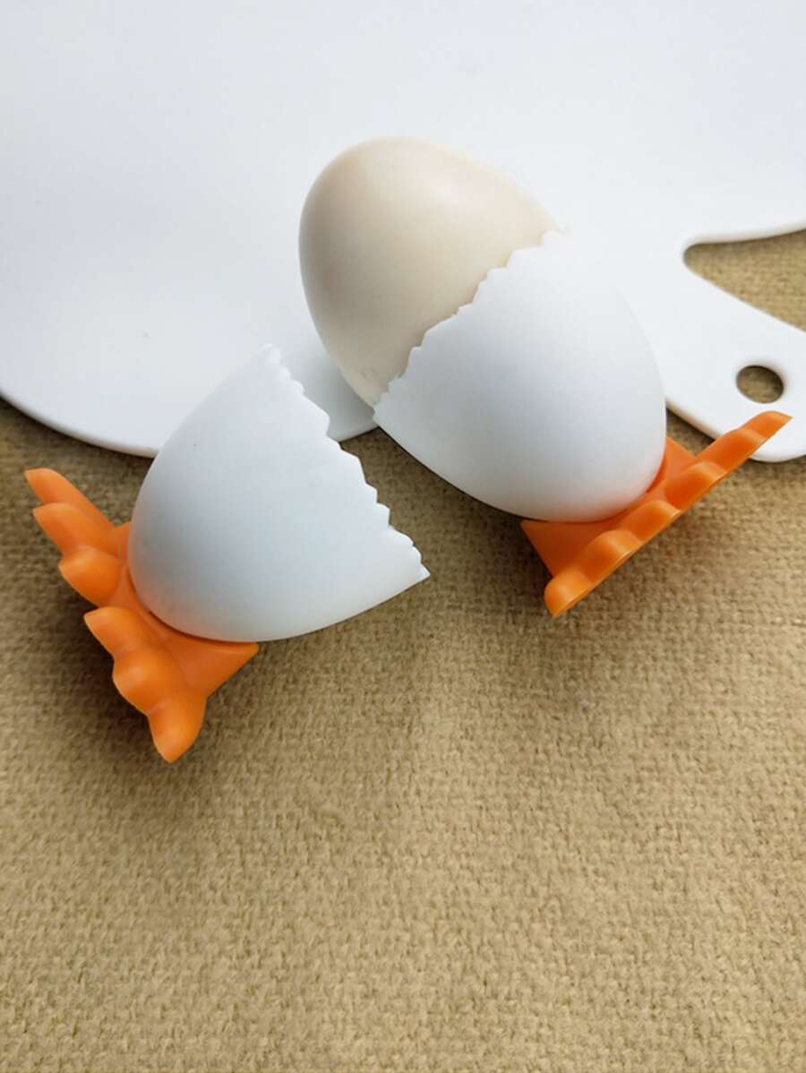 1pc Cartoon Creative Silicone Kitchen Egg Cup Holder