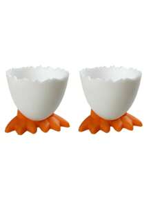 1pc Cartoon Creative Silicone Kitchen Egg Cup Holder