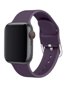 矽膠素色錶帶適用於Apple Watch - 紫色 - 查看 1