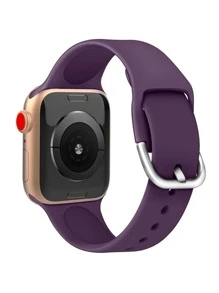 矽膠素色錶帶適用於Apple Watch - 紫色 - 查看 2