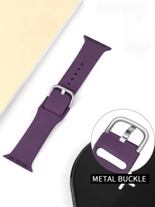 矽膠素色錶帶適用於Apple Watch - 紫色 - 查看 4