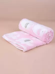 PETSIN 1pc Coral Fleece Elephant Pink Cartoon Pet Blanket, Suitable For Cats/Small-Medium Dogs, Lightweight Throw Blanket For Spring/Summer