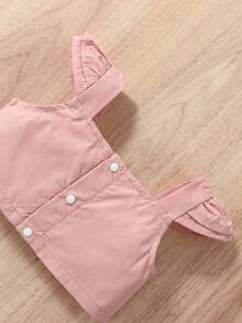 Baby Ruffle Trim Top & Paperbag Waist Belted Skirt - Pink - View 3