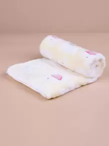 Dono 1 gói chăn thú cưng hoạt hình màu hồng bằng lông cừu san hô hình voi, thích hợp cho chó nhỏ/vừa, mèo, nhẹ cho mùa xuân/hè - Màu vàng - Xem 2